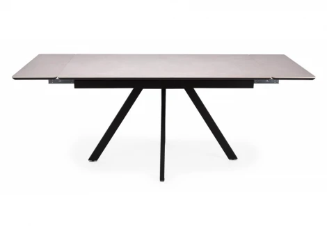 Керамический стол Вилли 140(200)х80 carmen light grey / черный 625828