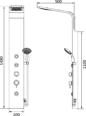 Душевая панель RGW Shower Panels SP-06 B