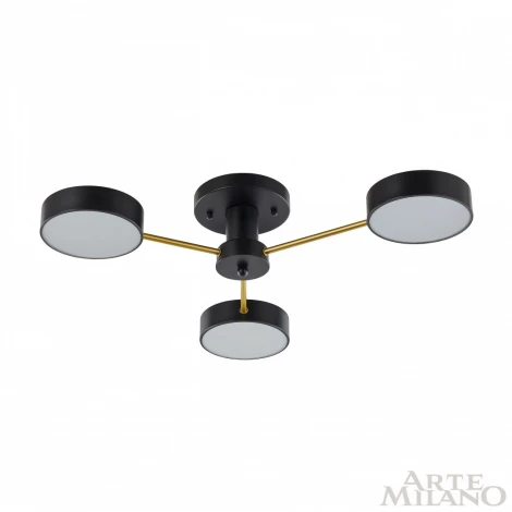 Потолочная люстра на штанге Arte Milano Ferrara 252006/3 Bk/Bk (LED, 220V, круглые)