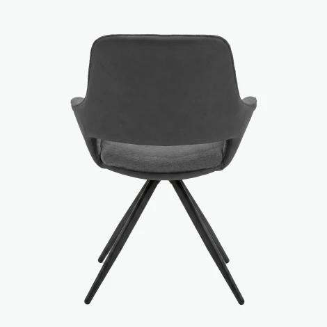 Стул DikLine 506 поворотный, BL13/кожзам BUFF16 серый, ножки черные 00-00085588