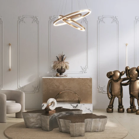 Подвесной светильник Maytoni Rim MOD058PL-L74BK (LED, 220V, на тросе)