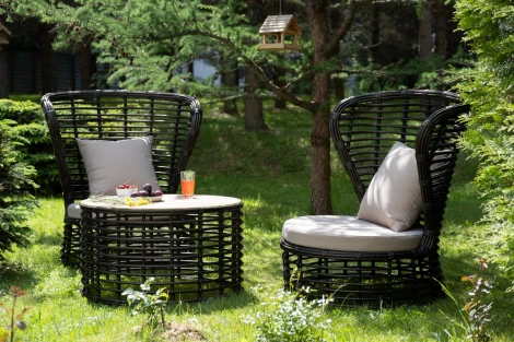 "Парма" кофейный комплект из искусственного ротанга, цвет бронзовый 4SIS арт.УТ-00008200