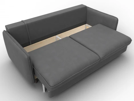 Диван прямой Лига-064 НПБ (ДСП/Дерево/Замша/Серый) Лига Диванов 129619