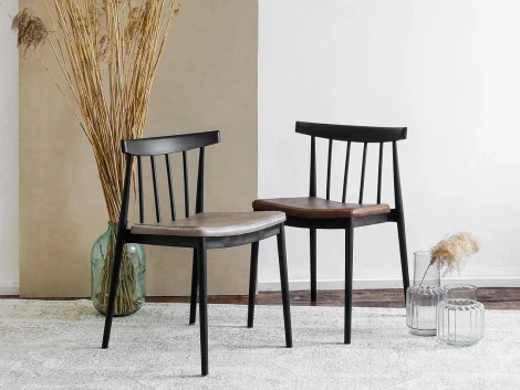 Обеденный стул Morris ОГОГО Обстановочка! (Пластик,Экокожа/Темно-серый) арт.926827