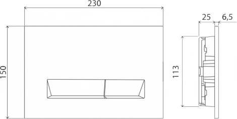 Кнопка смыва BelBagno Marmi BB011-MR-CHROME.M хром матовый
