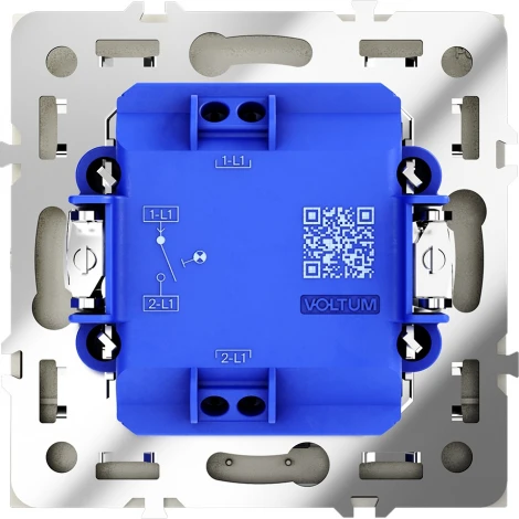 Выключатель одноклавишный с подсветкой (шелк) Voltum S70 VLS010204