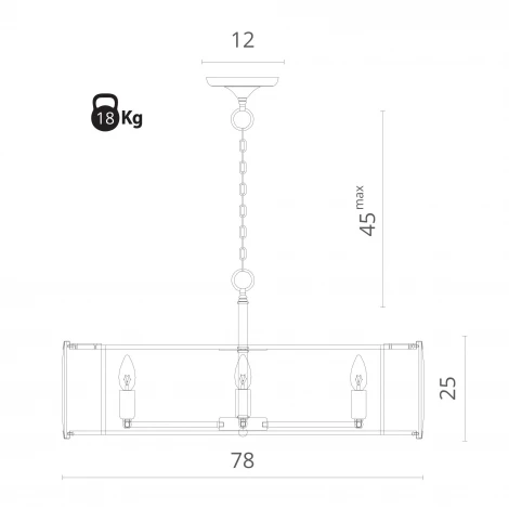 Подвесная люстра Divinare Ostin 1100/02 SP-8 (220V, хрусталь, на цепи)