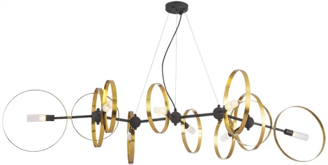 Подвесная люстра Crystal Lux ARMONICA SP8 BLACK/BRASS V2