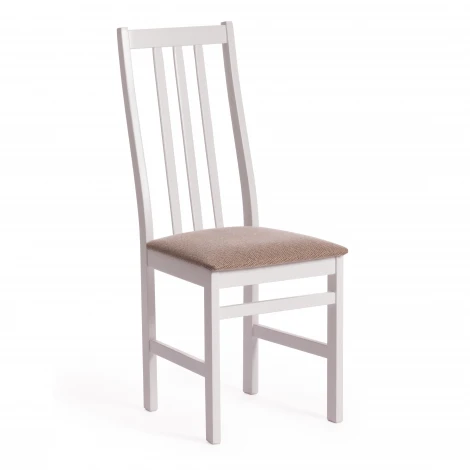 Стул SWEDEN white, ткань бежевая (Ford William 7) (Многослойная фанера)