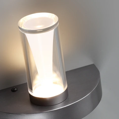 Бра Odeon Light Defance 7143/5WL черный gun powder/акрил/металл IP20 LED 5W 402Лм 3000K 180° 220V