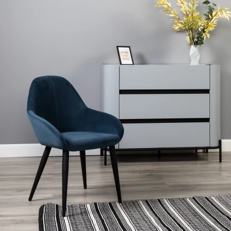 Кресло Kent Diag blue/черный R-Home арт.410119150h_Diagblue_черн