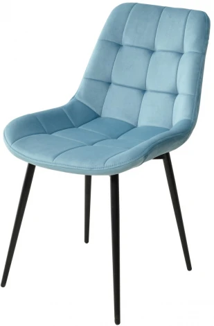 Обеденный стул M-City ХОФМАН, цвет бирюзовый #H52, велюр / черный каркас 4 шт./1 к