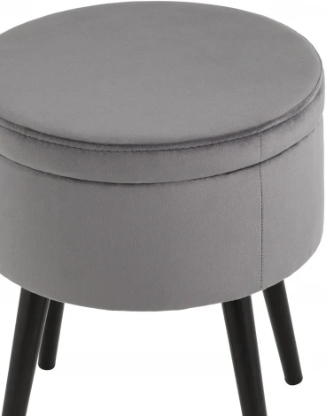 Пуф Клайс с ящиком велюр серый УТ000035911