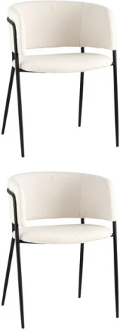 Стул Нэлли ткань букле белый 2 шт. Stool Group (арт.УТ000037195)