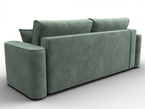 Диван прямой Лига-118 НПБ (ДСП,ЛДСП,Брус,Фанера,Велюр/Зеленый) Лига Диванов 137069