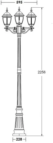 Наземный фонарь IP44 Oasis Light ARSENAL S 91209SB Bl (220V, фонарь)
