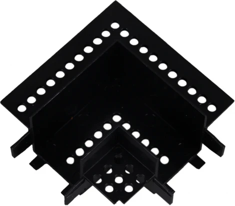 Коннектор угловой для встраиваемого магнитного шинопровода Reluce RL 06202 corner connector BK