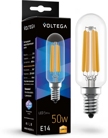 Светодиодная лампа Crystal Candle 5W 4000K E14 Voltega Candle E14 5W 7267