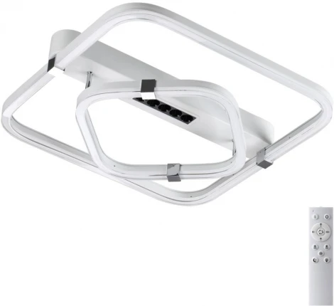 Потолочная люстра Sonex Trecky 7665/64LS пластик/белый LED 64Вт 3000-4000-6000K 545х505 IP20 пульт ДУ (220V)