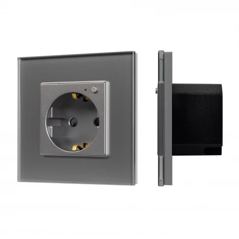 Розетка электрическая с Zigbee управлением SCT-OMALI-EUZB1-PL-GR (240V, 16A, Zigbee) (Arlight) 050101