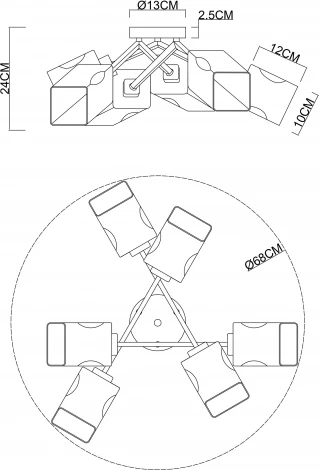 Потолочная люстра Arte Lamp Amfora A2318PL-6SG