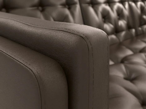 Диван Arsko Айверс Б сосна темно-коричневый кожзам