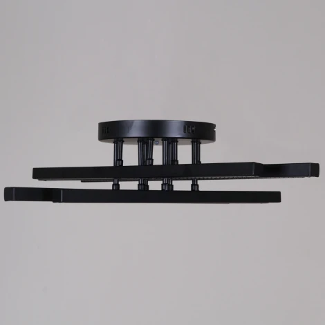 Потолочная люстра светодиодная на штанге с пультом с регулировкой цветовой температуры, яркости и ночным режимом Reluce 67090-0.3-06 BK