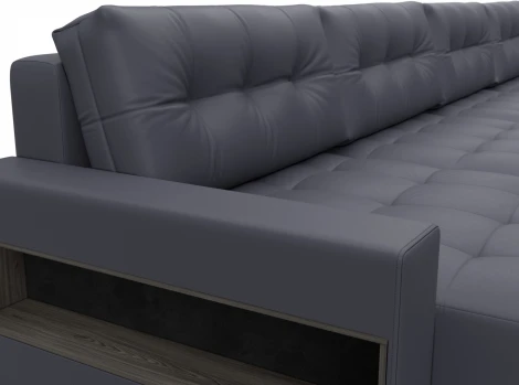 Диван п-образный с полками Лига-053 НПБ Лонг Лига Диванов (Экокожа) арт.128990