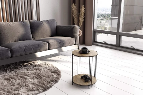 Столик кофейный Sheffilton SHT-CT33 черный муар/светлый орех от фабрики Sheffilton