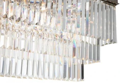 Подвесная люстра каскадная iLamp Triumph 6119-800 NIC (220V, хрусталь, на цепи)
