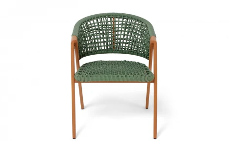 "Амстердам" стул плетеный из роупа, каркас алюминий, роуп зеленый круглый 4SIS арт.УТ-00009516