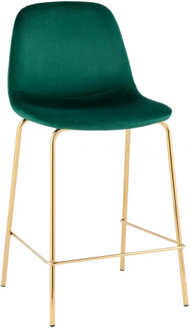 Стул полубарный Stool Group Валенсия SN велюр зеленый золотые ножки УТ000037161