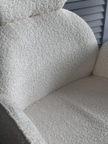 Стул ВАРДИ (VARDY) 360 град.поворот. Белый букле XD841-01 / Серый, ®DISAUR M-City 64283