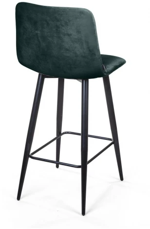 Стул полубарный UNO, бархат зелёный 19/ чёрный конус Top Concept UNO 74640