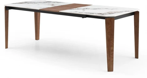 Стол ESF DT8843CW (180) белый мрамор керамика/Керамика,Металл,Дерево
