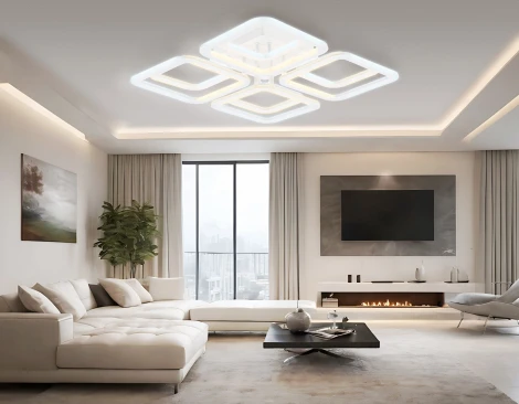 Потолочная люстра светодиодная на штанге с пультом Ambrella ACRYLICA FA8948 (регулировка яркости, 220V)