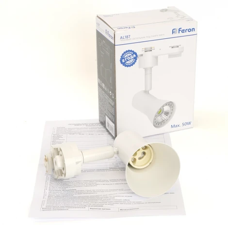 Трековый светильник однофазный 50W 220V Feron AL187 48704