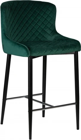 Стул барный DOBRIN CHRISTIAN'75 (черные ножки, зеленый велюр (V108-64))