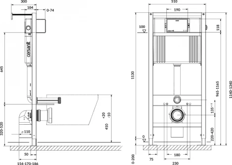 Система инсталляции для унитазов Cersanit Aqua Prime P 50Z