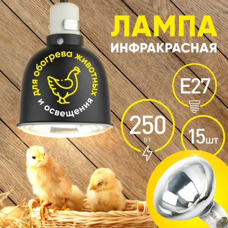 Лампочка инфракрасная E27 220 Вт ЭРА ИКЗ 220-250 R127 E27