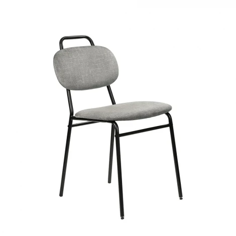 Стул MOLLY разборный черный каркас серое сиденье Bradex Home FR 1067