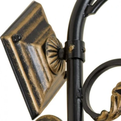 Настенный фонарь уличный Кузнечное дело Квадро 33-001-ЧЗ (220V, ковка, под старину, IP54)