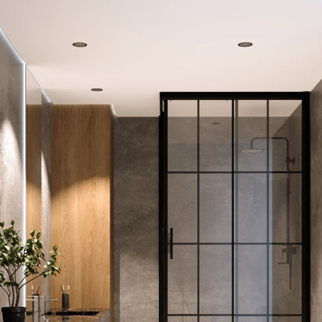 Светильник встраиваемый светодиодный IP44 Elektrostandard Arco 15274/LED 12W 3000K черный жемчуг IP44