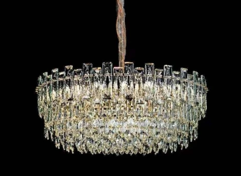 Подвесная люстра Fluorite Constancia FL1063-22P (220V, хрусталь, на цепи)