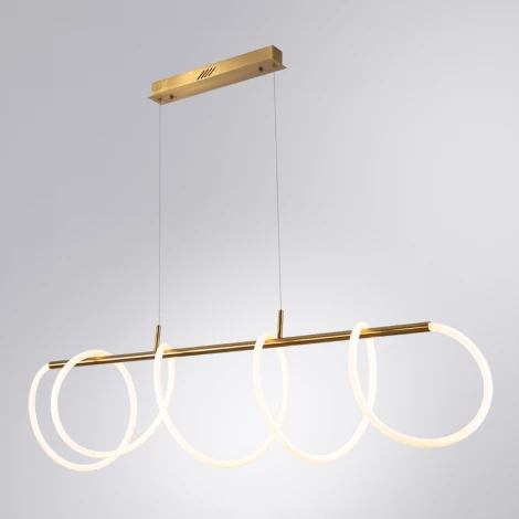 Подвесной светильник с гибким неоном Arte Lamp Klimt A2850SP-75PB (LED, 220V, пульт управления, на тросе, кольцо)