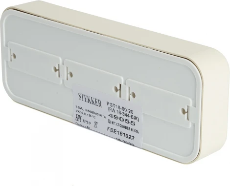 Розетка тройная без заземления (слоновая кость) Stekker Брест 49055