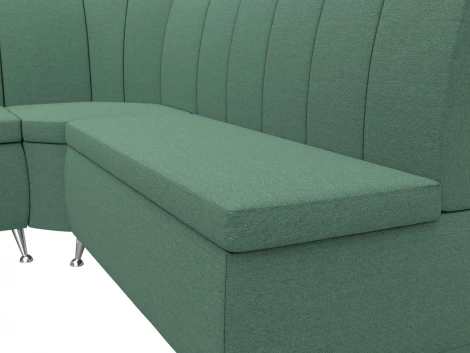 Диван кухонный угловой Кантри левый угол (Зеленый/Рогожка) Лига Диванов арт.123219L