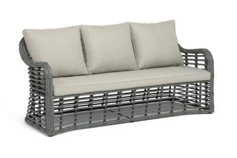 "Ницца" диван из искусственного ротанга трехместный, цвет серый 4SIS арт.УТ-00009383