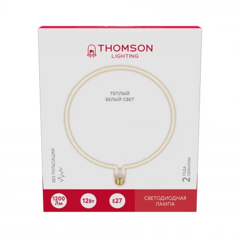 Лампочка светодиодная филаментная белая трубка E27 12W Thomson Deco Globe-2 TH-B2410