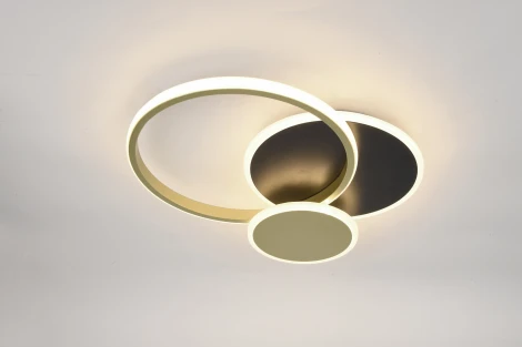 Потолочная люстра светодиодная с пультом ЭРА City CLL-1-60-RC BK+GD